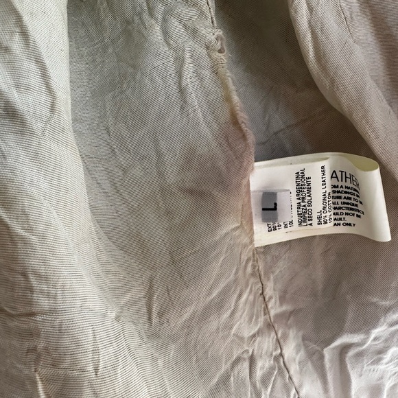 Doma Leather Vest /Free People. M/L runs small like Med. Zip out dickie w/ hood. - Picture 3 of 7